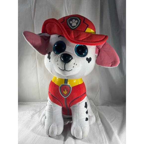 TY Beanie Boos Paw Patrol Marshall Plush Stuffed Toy 20" Glitter-Eye 2019 Nice - Picture 1 of 11